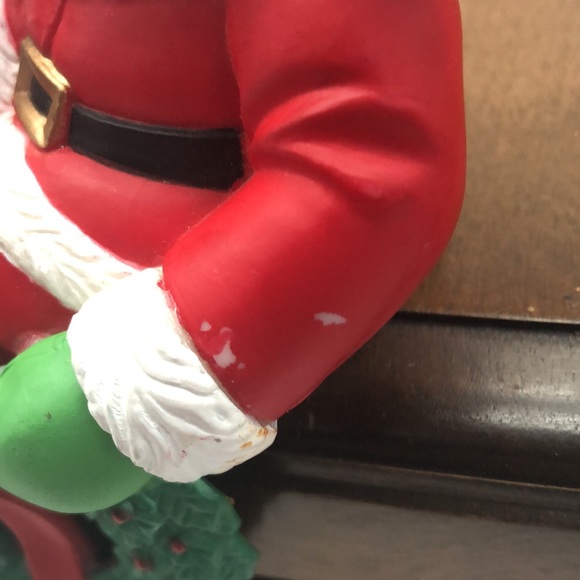 Vtg Christmas Santa Claus Shelf Sitter Hard Plastic 6" - Picture 2 of 6